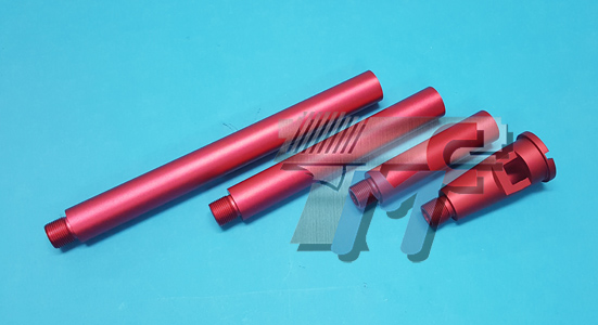 Tokyo Arms Multi-Length CNC Outer Barrel for WA M4 GBB (14mm-) (Red) - Click Image to Close